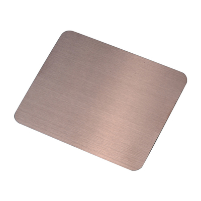 Golden Hairline Color Finished Stainless Steel Sheet HL NO.4 Surface PVD Coating